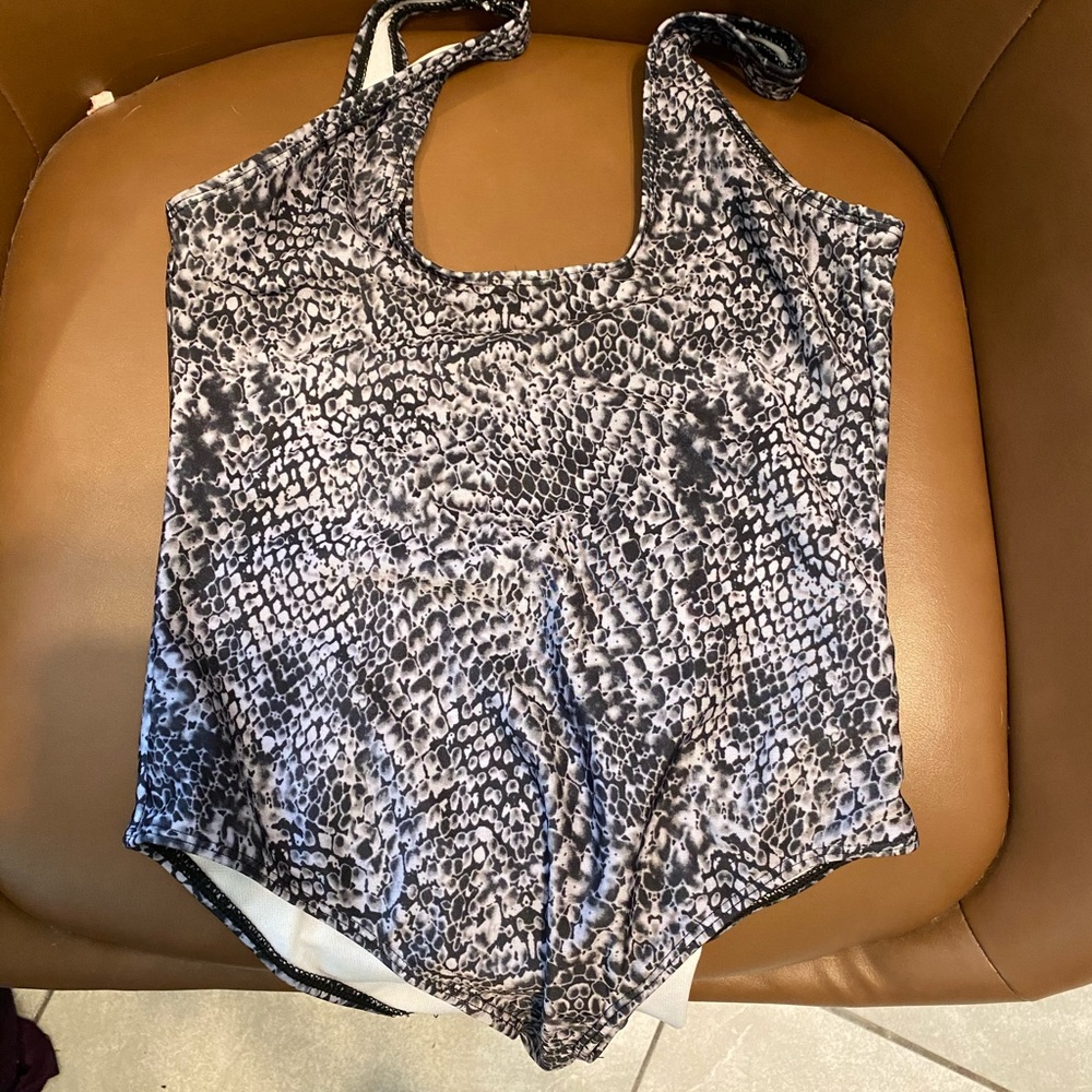 Snake print one piece